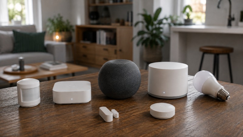 Chytrý reproduktor jako border router sítě Thread vedle Zigbee žárovky a hubu